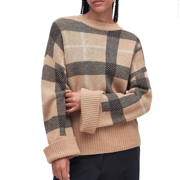 Barbour Adela Checked Wool-blend Crewneck - Picture 8 of 8